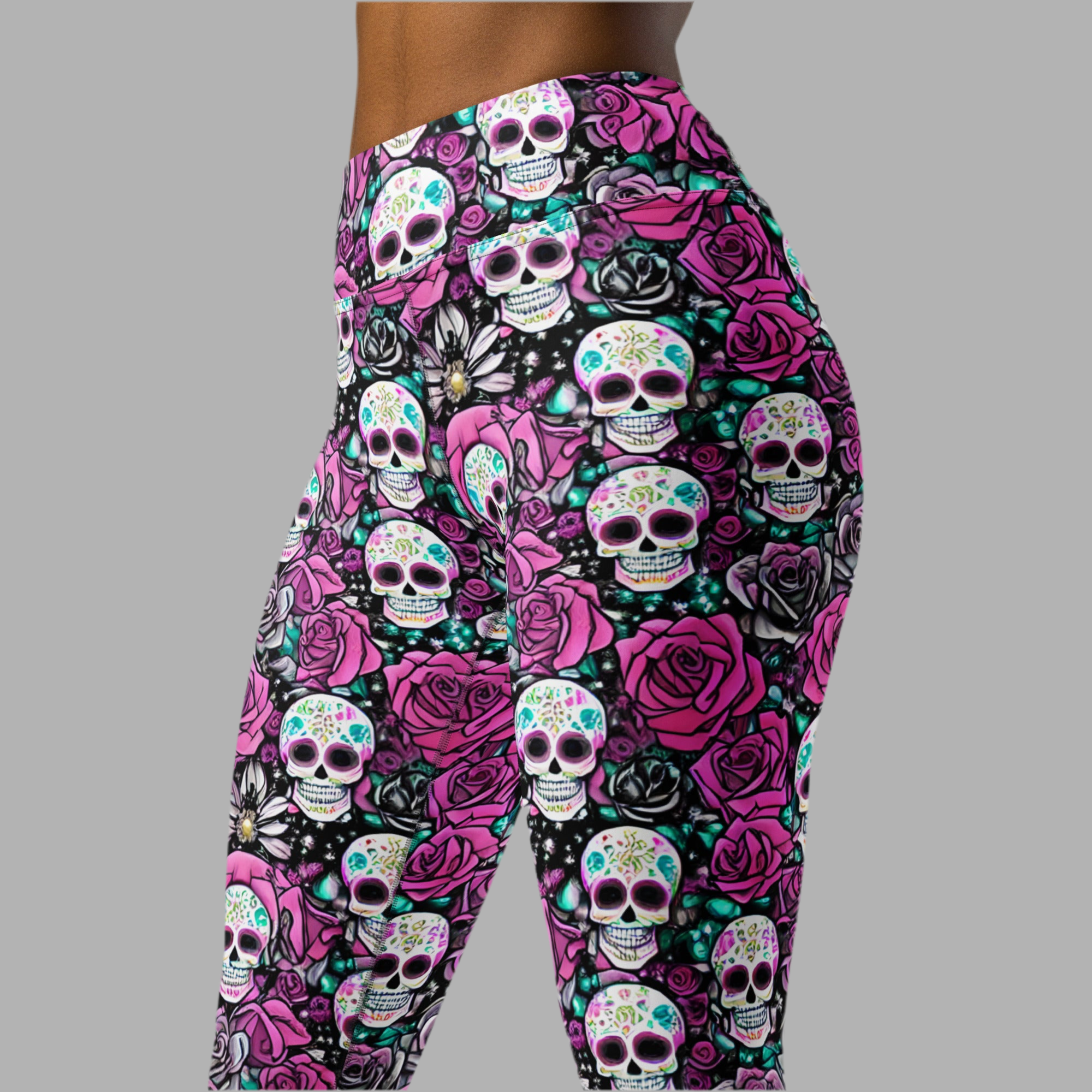 Sugar Skulls Yoga Leggings